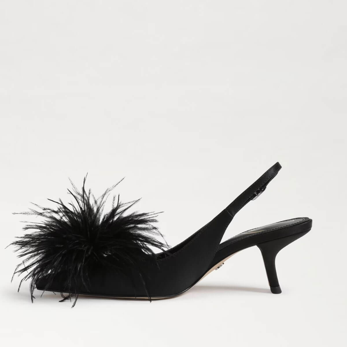 Sam Edelman Bianka Feather Slingback Pump black side | MILK MONEY milkmoney.co | cute shoes for women. ladies shoes. nice shoes for women. footwear for women. ladies shoes online. ladies footwear. womens shoes and boots. pretty shoes for women. beautiful shoes for women.