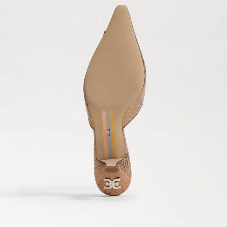Sam Edelman Brit Luster Kitten Heel Mule gold bottom | MILK MONEY milkmoney.co | cute shoes for women. ladies shoes. nice shoes for women. footwear for women. ladies shoes online. ladies footwear. womens shoes and boots. pretty shoes for women. beautiful shoes for women.