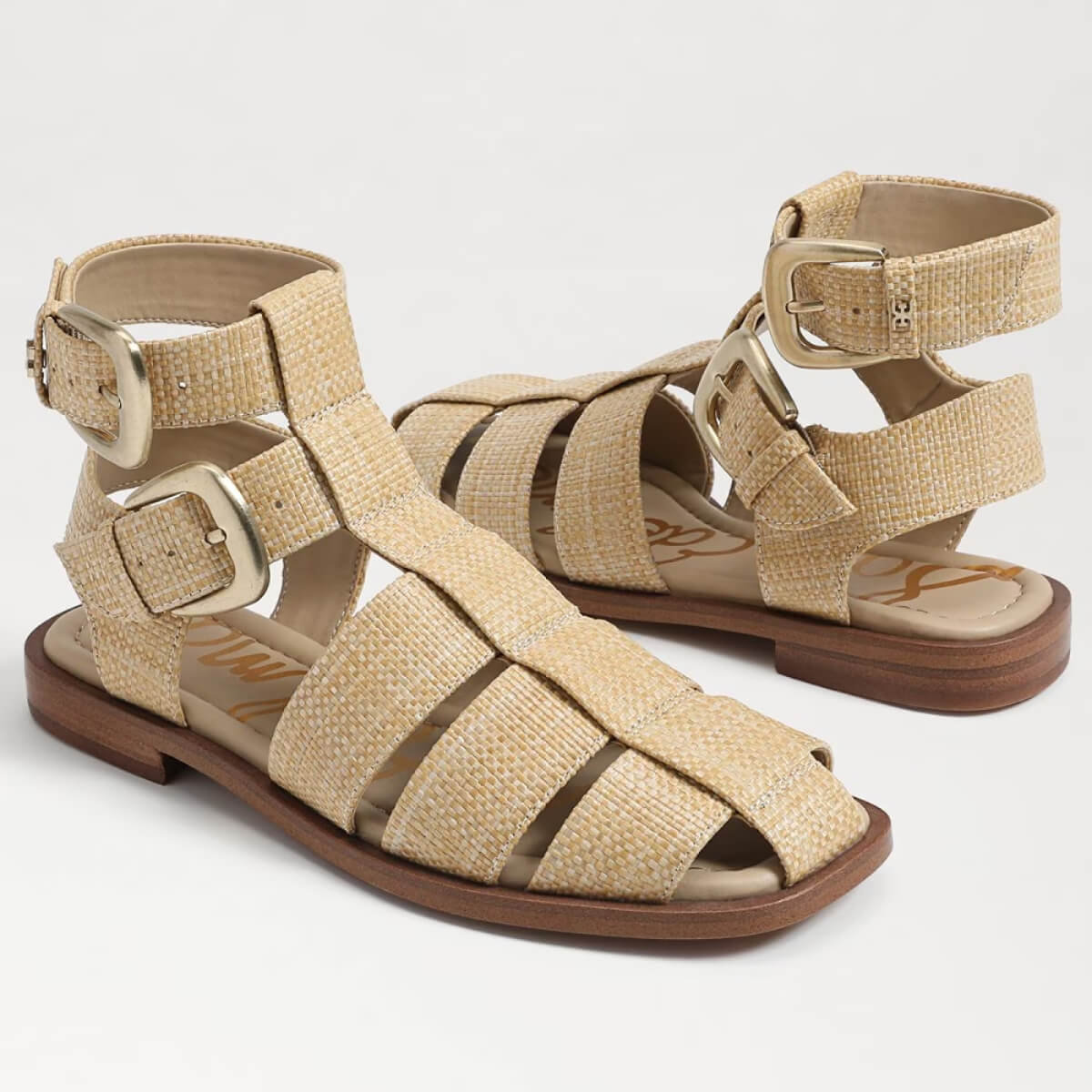 Sam Edelman Dawn Ankle Buckle Sandal linen side | MILK MONEY milkmoney.co | cute sandals for women. cute slides for women. trendy womens sandals. women sandals online. pretty sandals for women. cute slides womens.