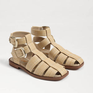 Sam Edelman Dawn Ankle Buckle Sandal linen side | MILK MONEY milkmoney.co | cute sandals for women. cute slides for women. trendy womens sandals. women sandals online. pretty sandals for women. cute slides womens.