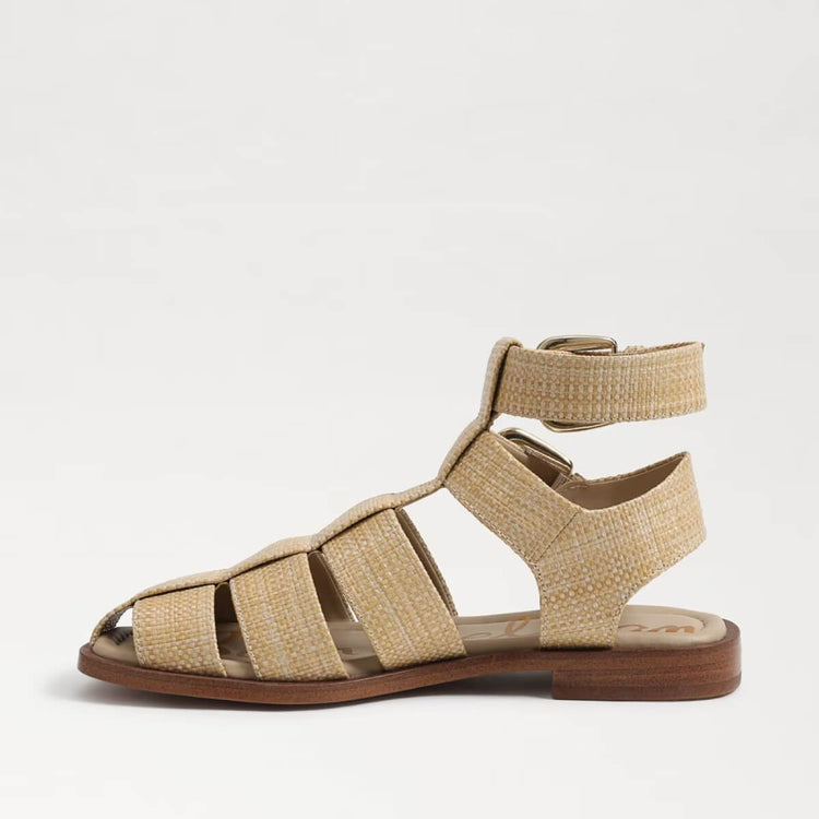 Sam Edelman Dawn Ankle Buckle Sandal linen side | MILK MONEY milkmoney.co | cute sandals for women. cute slides for women. trendy womens sandals. women sandals online. pretty sandals for women. cute slides womens.