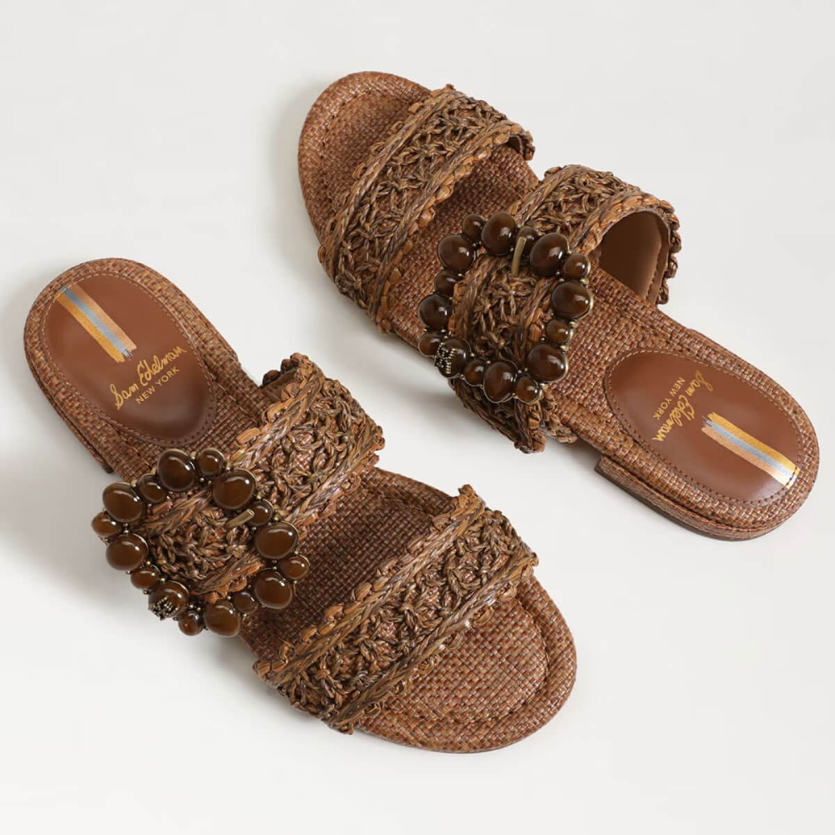 Sam Edelman Elisa Slide Sandal brown top | MILK MONEY milkmoney.co | cute sandals for women. cute slides for women. trendy womens sandals. women sandals online. pretty sandals for women. cute slides womens.