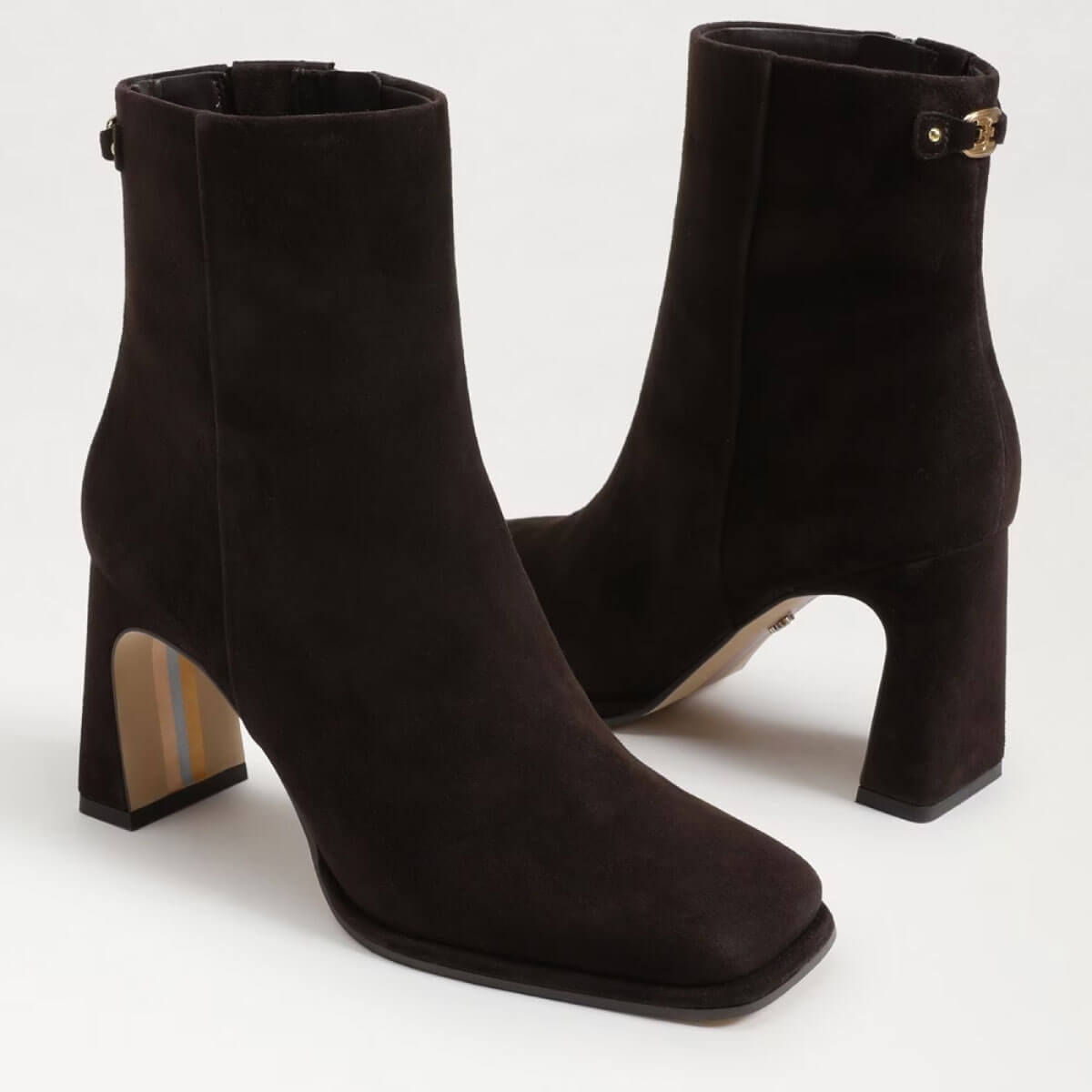 Sam Edelman Irie Square Toe Ankle Bootie chocolate brown  | MILK MONEY milkmoney.co | cute shoes for women. ladies shoes. nice shoes for women. footwear for women. ladies shoes online. ladies footwear. womens shoes and boots. pretty shoes for women. beautiful shoes for women.