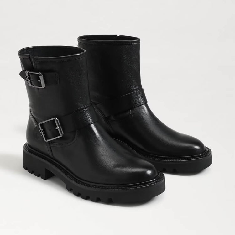 Sam Edelman Kinsley Motorcycle Boot black leather side | MILK MONEY milkmoney.co | cute shoes for women. ladies shoes. nice shoes for women. footwear for women. ladies shoes online. ladies footwear. womens shoes and boots. pretty shoes for women. beautiful shoes for women. 
