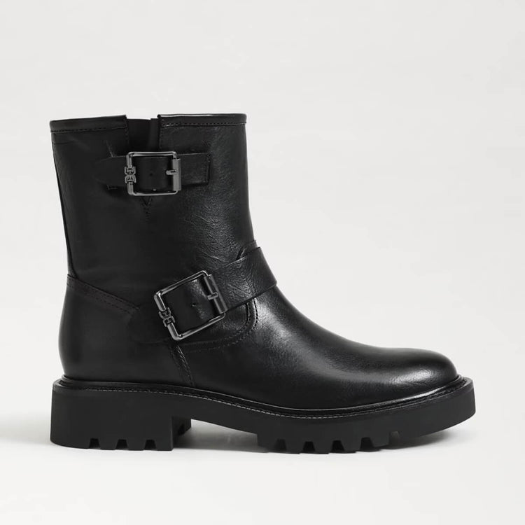 Sam Edelman Kinsley Motorcycle Boot black leather side | MILK MONEY milkmoney.co | cute shoes for women. ladies shoes. nice shoes for women. footwear for women. ladies shoes online. ladies footwear. womens shoes and boots. pretty shoes for women. beautiful shoes for women. 
