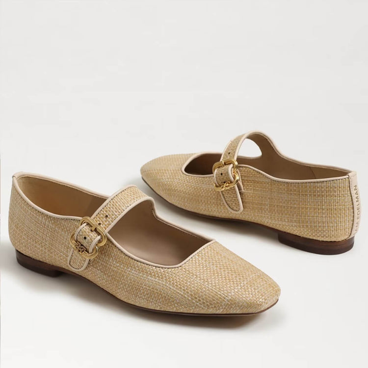 Sam Edelman Michaela Mary Jane Flat Bleached Beechwood Weave side | MILK MONEY milkmoney.co | cute shoes for women. ladies shoes. nice shoes for women. footwear for women. ladies shoes online. ladies footwear. womens shoes and boots. pretty shoes for women. beautiful shoes for women. 
