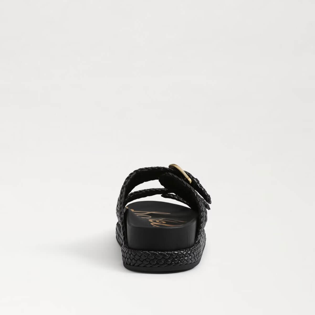 Sam Edelman Reid Buckle Platform Sandal black back | MILK MONEY milkmoney.co | cute sandals for women. cute slides for women. trendy womens sandals. women sandals online. pretty sandals for women. cute slides womens.