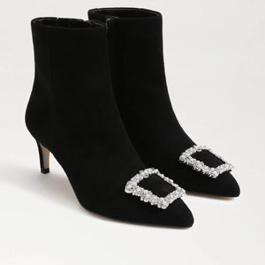 Sam Edelman Ulissa Luster Imitation Pearl Pointed Toe Bootie black | MILK MONEY milkmoney.co | cute shoes for women. ladies shoes. nice shoes for women. footwear for women. ladies shoes online. ladies footwear. womens shoes and boots. pretty shoes for women. beautiful shoes for women.