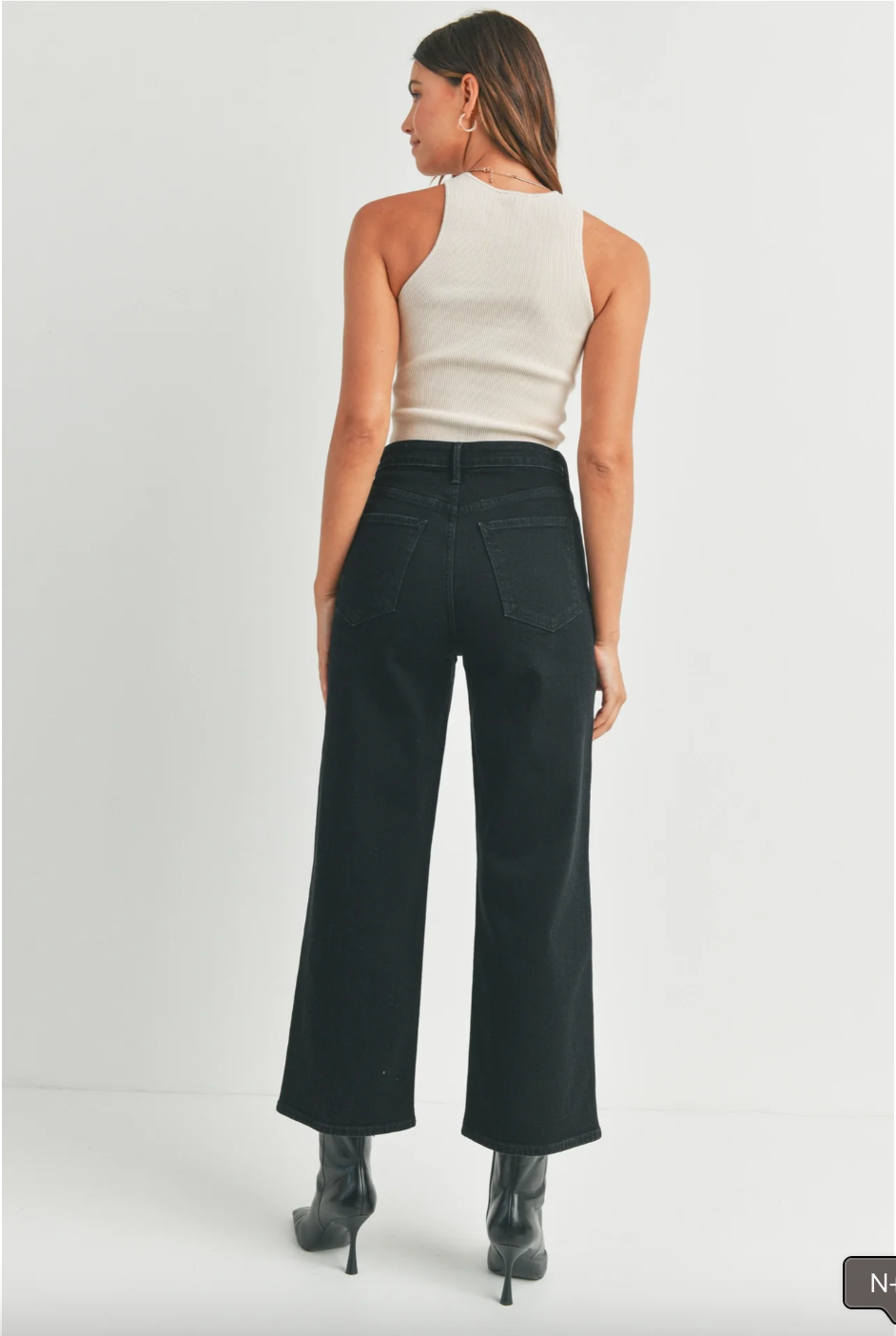 JBD Hi-Rise Cargo Pocket Wide Leg Jean