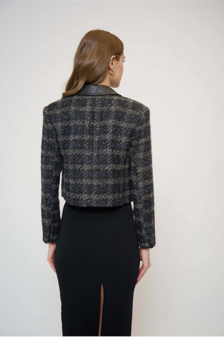 Central Park West Colette Lurex Houndstooth Jacket