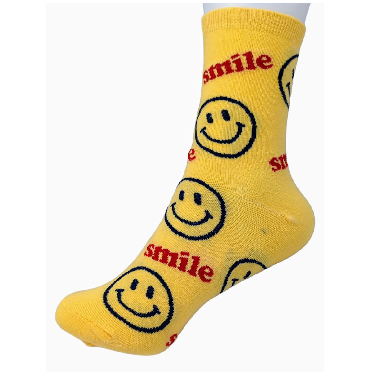 Smile Face Half Crew Socks