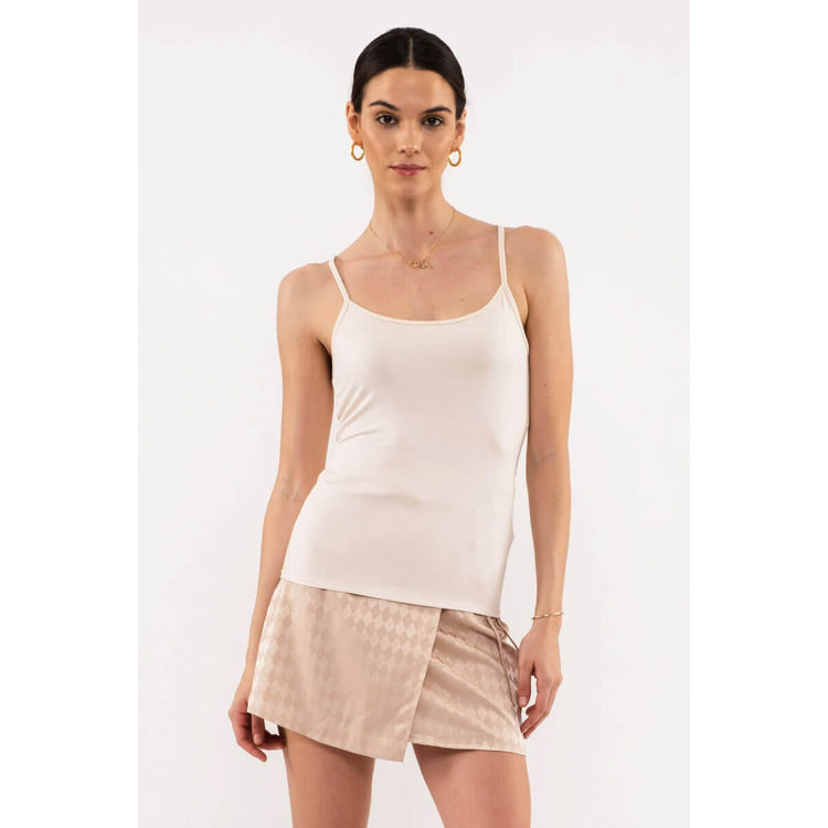 Solid Essential Cami ivory front | MILK MONEY milkmoney.co | cute clothes for women. womens online clothing. trendy online clothing stores. womens casual clothing online. trendy clothes online. trendy women's clothing online. ladies online clothing stores. trendy women's clothing stores. cute female clothes.