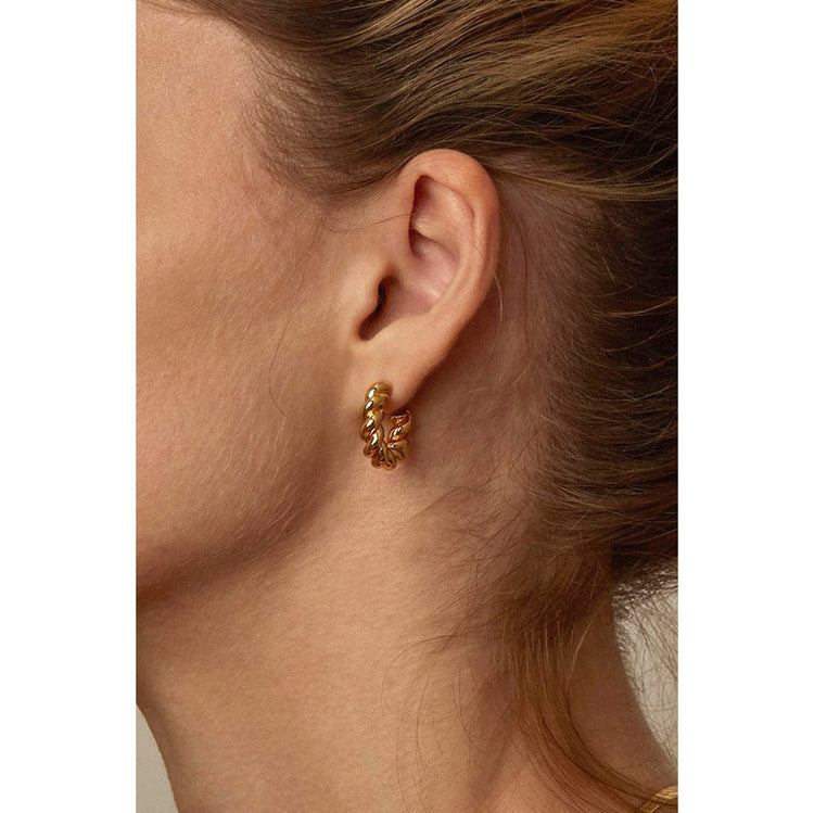 Spiral Earring | Mociun Mini / Black Diamond / Left