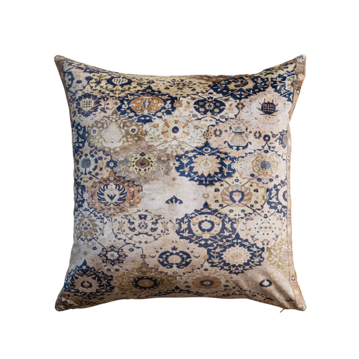 Square Cotton Velvet Printed Throw Pillow