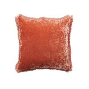 Square Velvet & Eyelash Fringe Pillow  clay front | MILK MONEY milkmoney.co | 	Home decor online, Modern home decor, Luxury home furnishings, Best home decor, Home accessories for sale, Living room furniture sets, Kitchen decor ideas, Wall art for home, Bathroom accessories, Vintage home decor, Minimalist home decor
