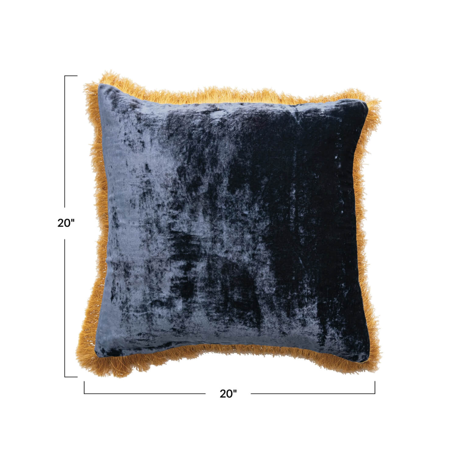 Square Velvet and Fringe Pillow  navy gold | MILK MONEY milkmoney.co | 	Home decor online, Modern home decor, Luxury home furnishings, Best home decor, Home accessories for sale, Living room furniture sets, Kitchen decor ideas, Wall art for home, Bathroom accessories, Vintage home decor, Minimalist home decor
