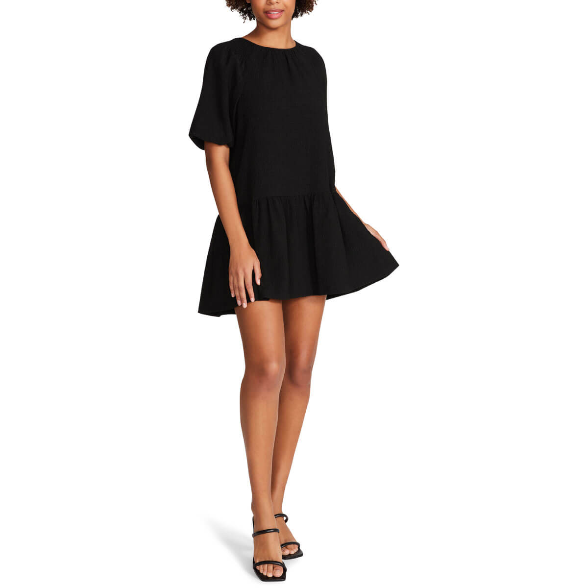 Steve Madden Abrah Minidress black front | MILK MONEY milkmoney.co | cute clothes for women. womens online clothing. trendy online clothing stores. womens casual clothing online. trendy clothes online. trendy women's clothing online. ladies online clothing stores. trendy women's clothing stores. cute female clothes.