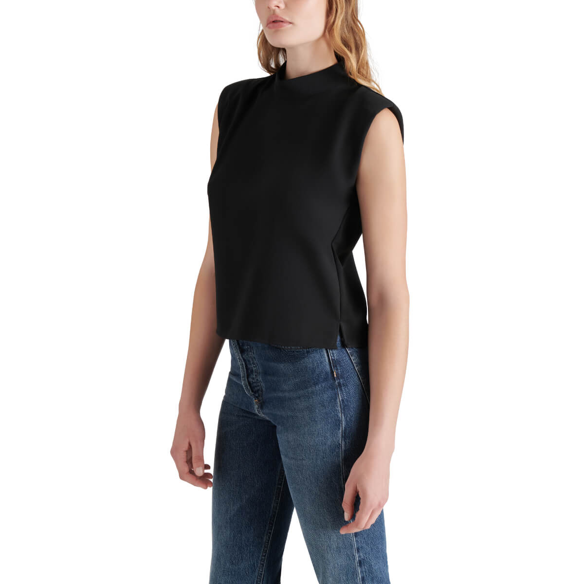 Steve Madden Adelie Top  black side | MILK MONEY milkmoney.co | cute tops for women. trendy tops for women. cute blouses for women. stylish tops for women. pretty womens tops. 
