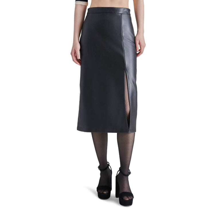 Long Leather Skirts Women, Leather Midi Skirt Women