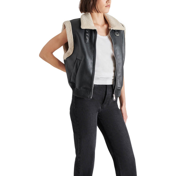 Steve Madden Avi Faux Shearling Vest | Women's Jackets | MILK MONEY