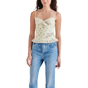 Steve Madden Blossom Top yellow front | MILK MONEY milkmoney.co | cute clothes for women. womens online clothing. trendy online clothing stores. womens casual clothing online. trendy clothes online. trendy women's clothing online. ladies online clothing stores. trendy women's clothing stores. cute female clothes.