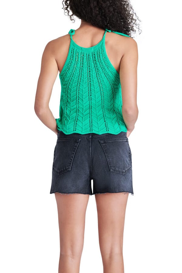 Steve Madden Camryn Sweater Camisole green back | MILK MONEY milkmoney.co | cute clothes for women. womens online clothing. trendy online clothing stores. womens casual clothing online. trendy clothes online. trendy women's clothing online. ladies online clothing stores. trendy women's clothing stores. cute female clothes.