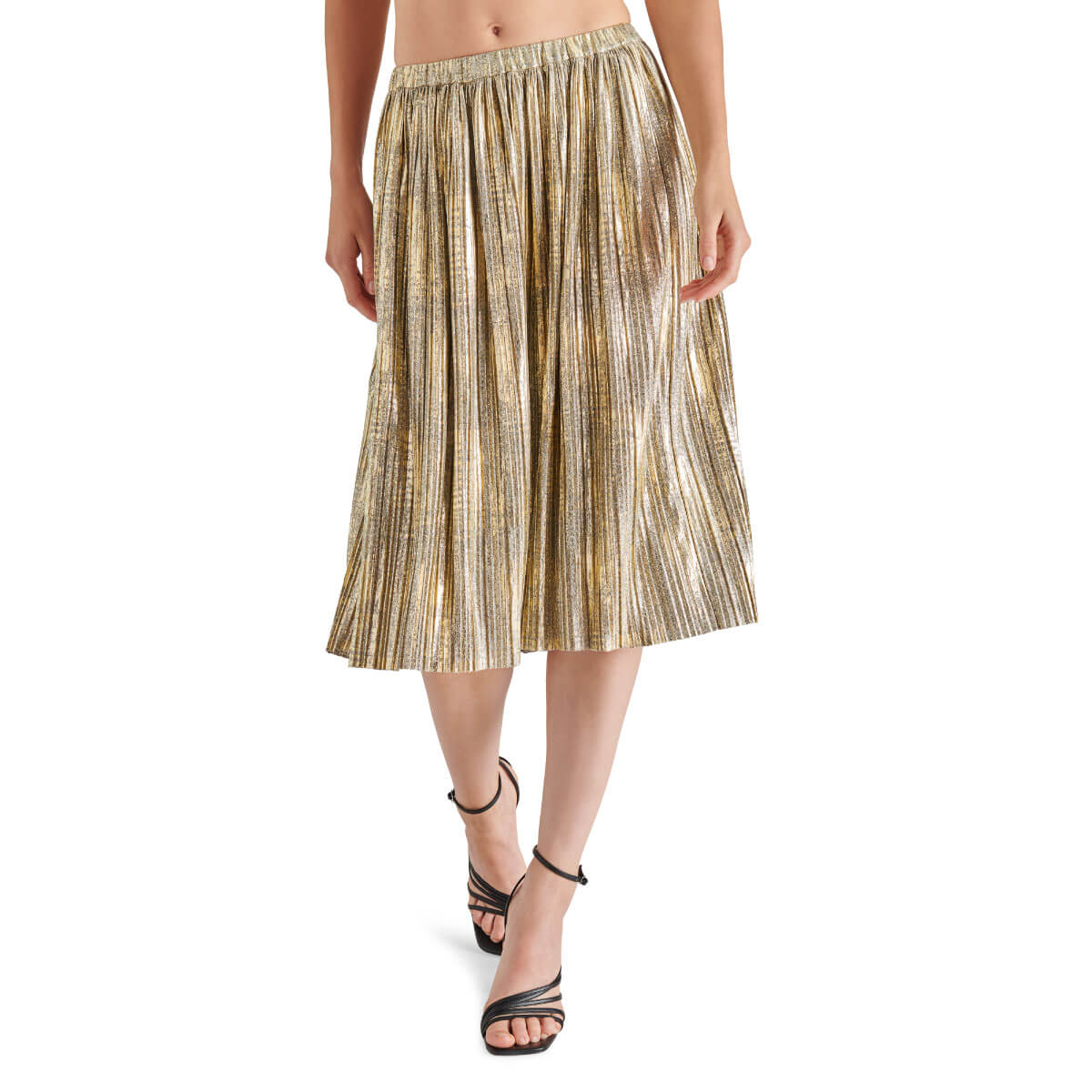 Steve Madden Darcy Skirt gold front | MILK MONEY milkmoney.co | cute clothes for women. womens online clothing. trendy online clothing stores. womens casual clothing online. trendy clothes online. trendy women's clothing online. ladies online clothing stores. trendy women's clothing stores. cute female clothes.