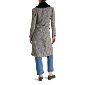 Steve Madden Dienne Tweed Coat black back | MILK MONEY milkmoney.co | cute jackets for women. cute coats. cool jackets for women. stylish jackets for women. trendy jackets for women. trendy womens coats.
