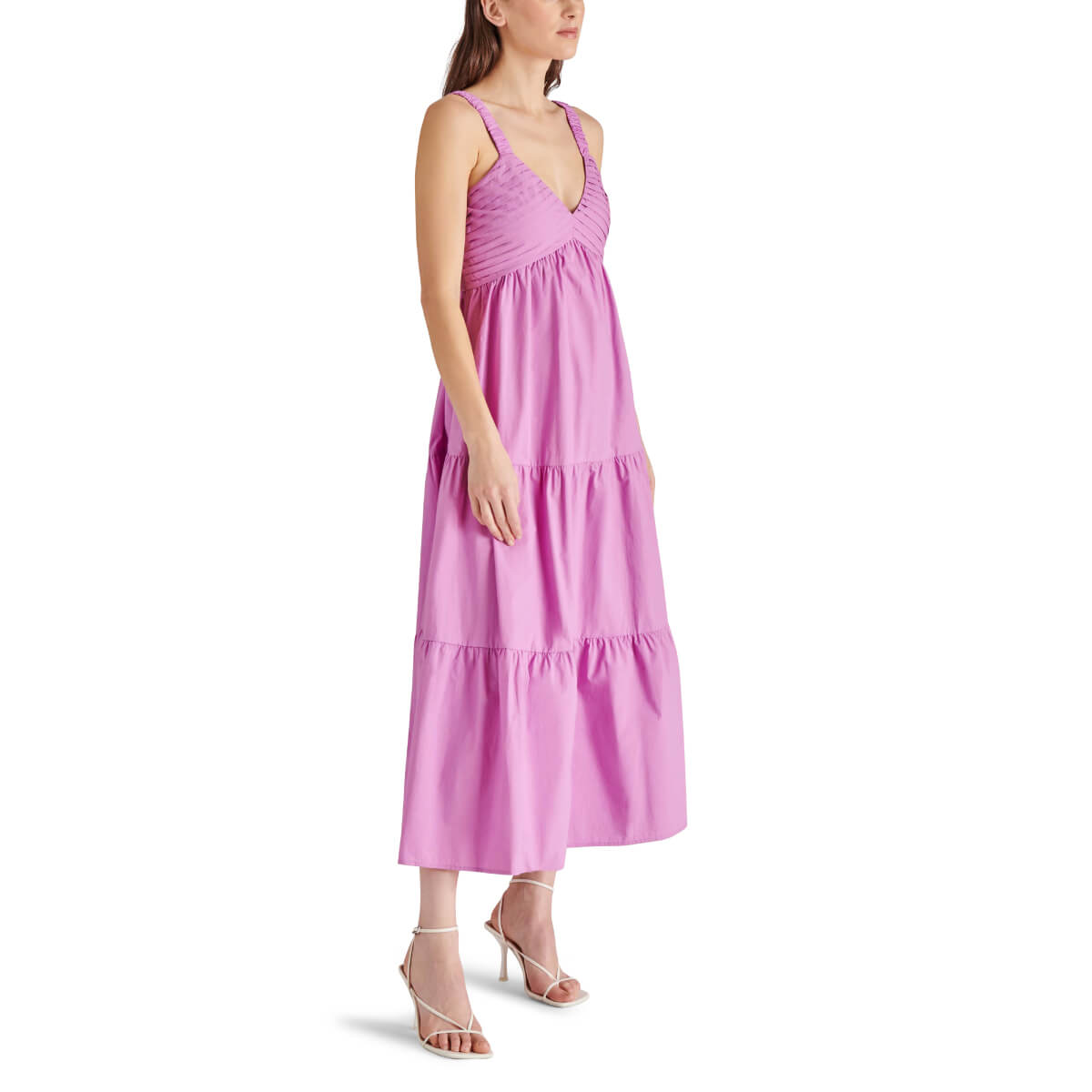 Steve Madden Eliora Tiered Cotton Sundress berry front | MILK MONEY milkmoney.co | cute clothes for women. womens online clothing. trendy online clothing stores. womens casual clothing online. trendy clothes online. trendy women's clothing online. ladies online clothing stores. trendy women's clothing stores. cute female clothes.