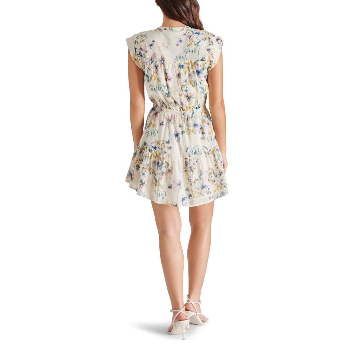 Steve Madden Faith Floral Cotton Minidress white back | MILK MONEY milkmoney.co | cute clothes for women. womens online clothing. trendy online clothing stores. womens casual clothing online. trendy clothes online. trendy women's clothing online. ladies online clothing stores. trendy women's clothing stores. cute female clothes.