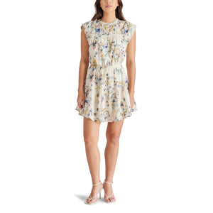 Steve Madden Faith Floral Cotton Minidress white front | MILK MONEY milkmoney.co | cute clothes for women. womens online clothing. trendy online clothing stores. womens casual clothing online. trendy clothes online. trendy women's clothing online. ladies online clothing stores. trendy women's clothing stores. cute female clothes.