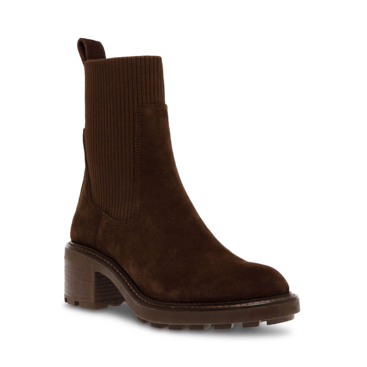 Steve Madden Kiley Platform Bootie brown front | MILK MONEY milkmoney.co | cute shoes for women. ladies shoes. nice shoes for women. footwear for women. ladies shoes online. ladies footwear. womens shoes and boots. pretty shoes for women. beautiful shoes for women.