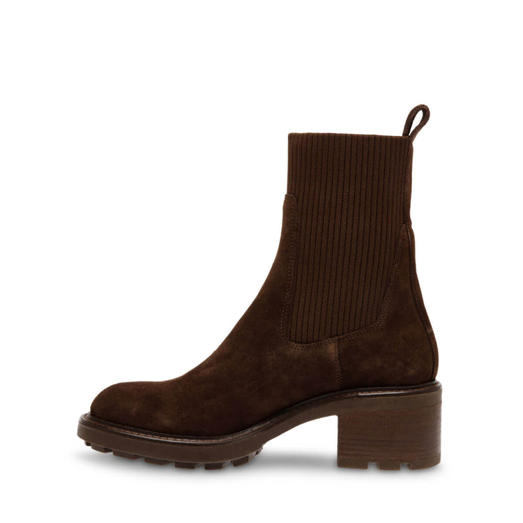 Steve Madden Kiley Platform Bootie brown side | MILK MONEY milkmoney.co | cute shoes for women. ladies shoes. nice shoes for women. footwear for women. ladies shoes online. ladies footwear. womens shoes and boots. pretty shoes for women. beautiful shoes for women.