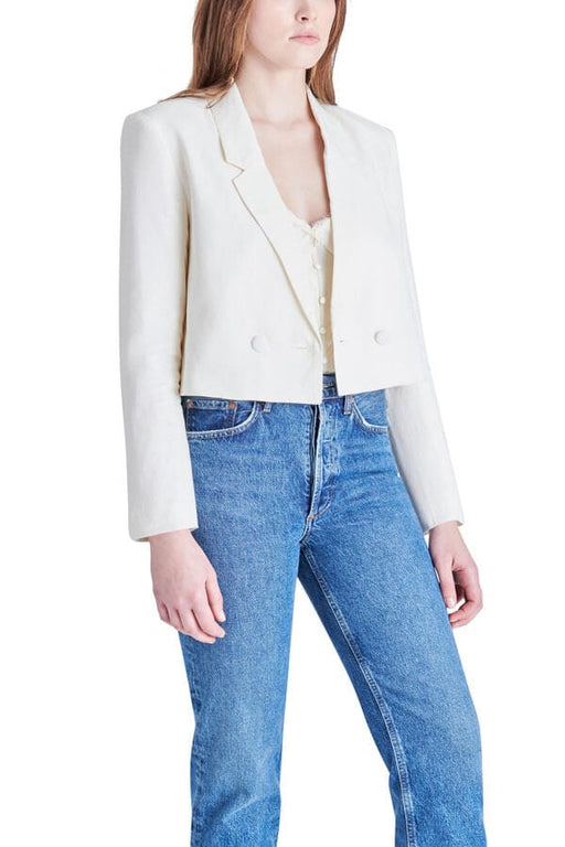 Steve Madden Kourtney Jacket white side | MILK MONEY milkmoney.co | cute clothes for women. womens online clothing. trendy online clothing stores. womens casual clothing online. trendy clothes online. trendy women's clothing online. ladies online clothing stores. trendy women's clothing stores. cute female clothes.