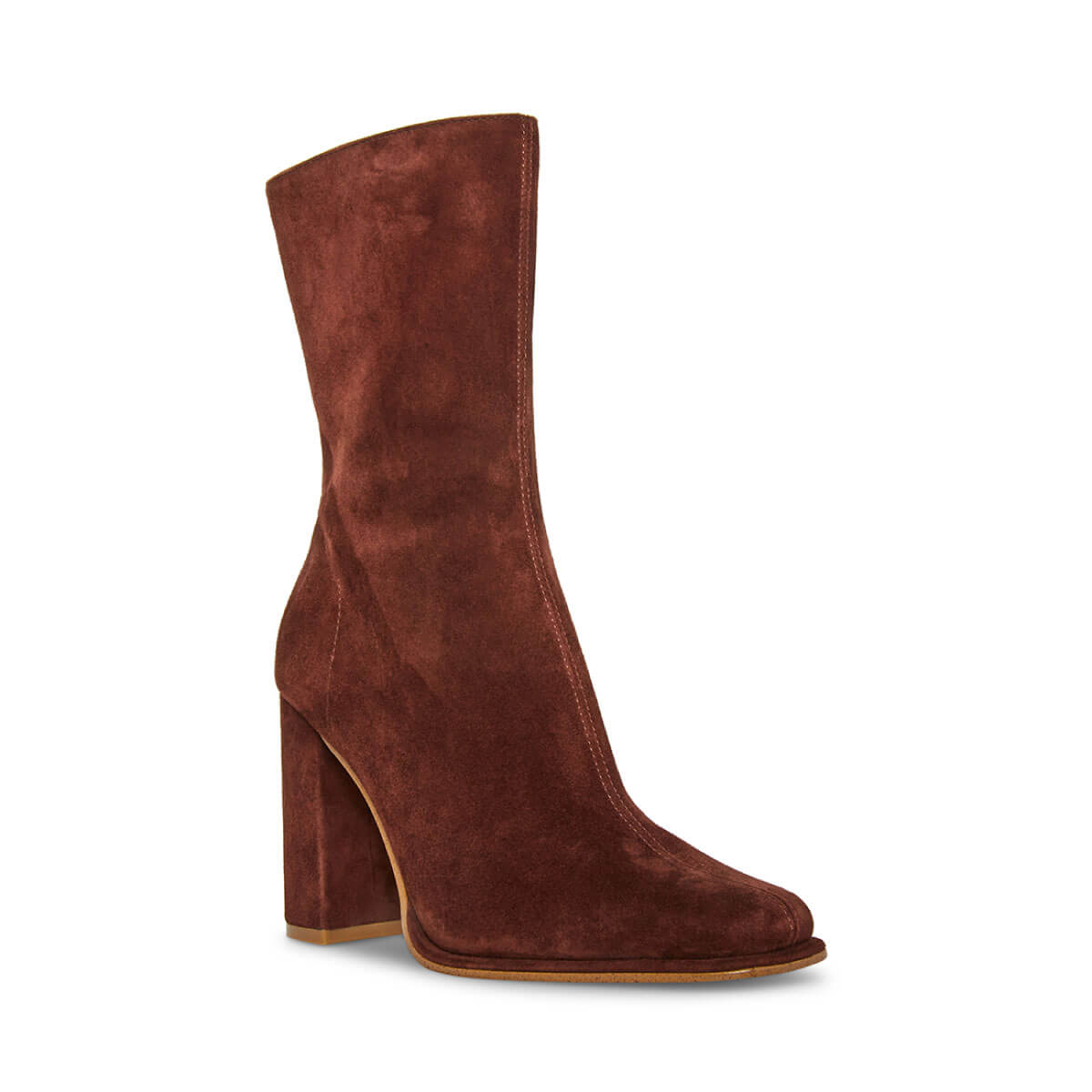 Steve Madden Lockwood Suede Boots brown side | MILK MONEY milkmoney.co | cute shoes for women. ladies shoes. nice shoes for women. footwear for women. ladies shoes online. ladies footwear. womens shoes and boots. pretty shoes for women. beautiful shoes for women.
