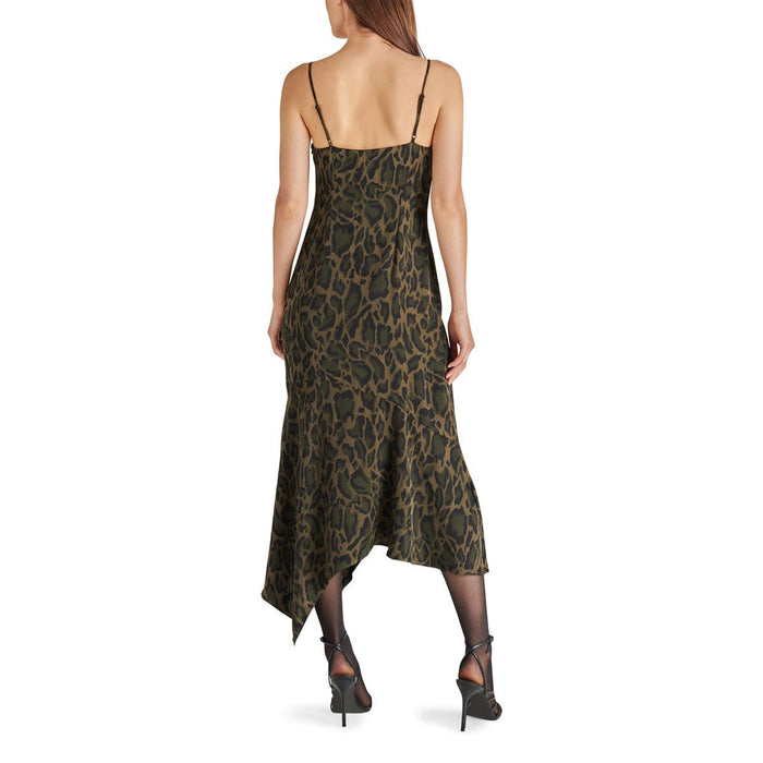 New Steve Madden Lucille Slip Black Satin Women's Dress