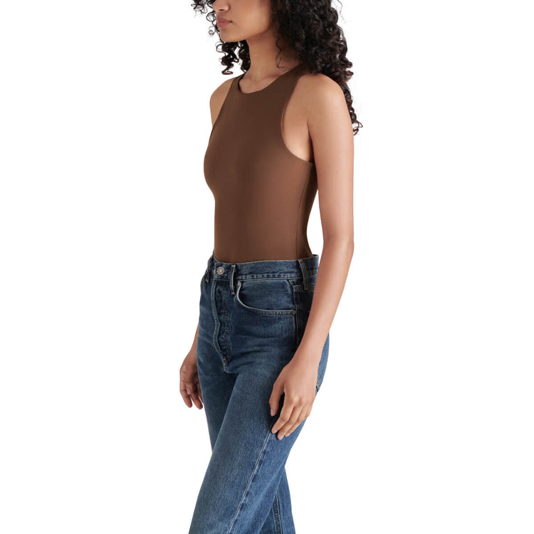 Steve Madden Nico Bodysuit chestnut side  | MILK MONEY milkmoney.co | cute tops for women. trendy tops for women. cute blouses for women. stylish tops for women. pretty womens tops.