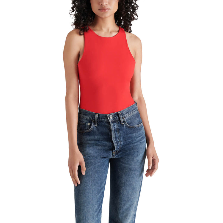 Steve Madden Nico Bodysuit red front  | MILK MONEY milkmoney.co | cute tops for women. trendy tops for women. cute blouses for women. stylish tops for women. pretty womens tops.