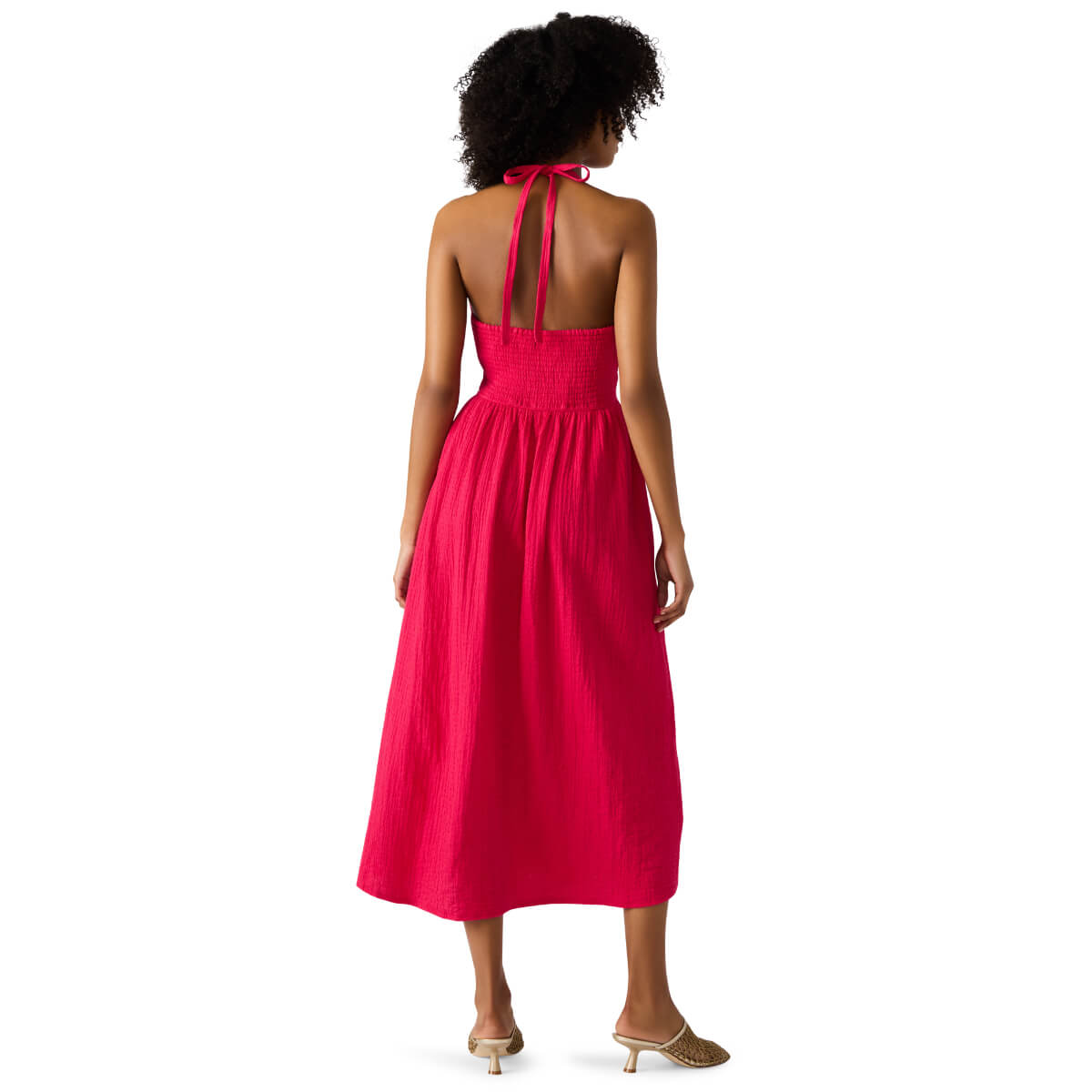 Steve Madden Piper Halter Tie Midi Dress