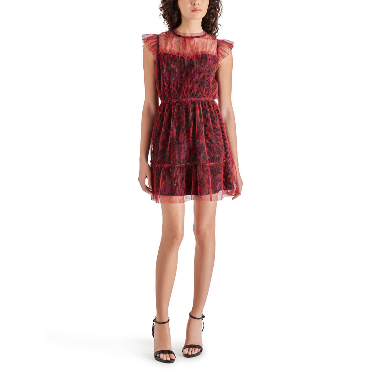 Steve Madden Sabina Tulle Mini Dress red front | MILK MONEY milkmoney.co | cute clothes for women. womens online clothing. trendy online clothing stores. womens casual clothing online. trendy clothes online. trendy women's clothing online. ladies online clothing stores. trendy women's clothing stores. cute female clothes.