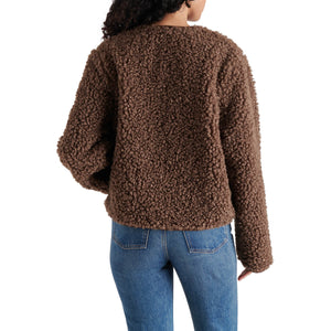 Steve Madden Teddy Sherpa Jacket brown back | MILK MONEY milkmoney.co | cute jackets for women. cute coats. cool jackets for women. stylish jackets for women. trendy jackets for women. trendy womens coats.
