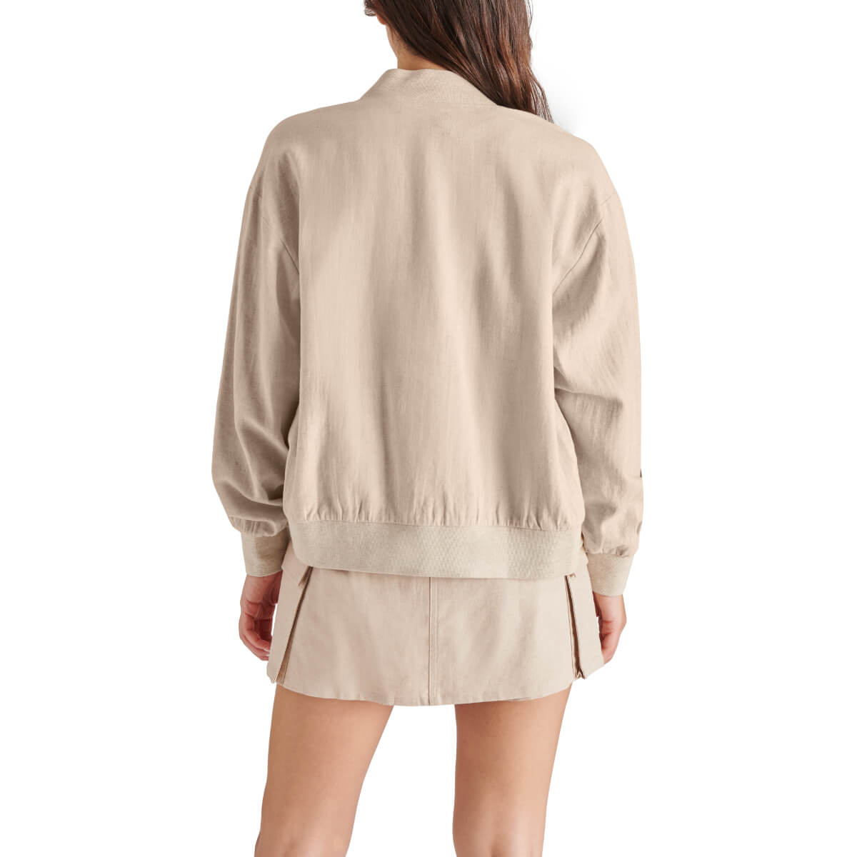 Steve Madden Viana Bomber Jacket white back | MILK MONEY milkmoney.co | cute clothes for women. womens online clothing. trendy online clothing stores. womens casual clothing online. trendy clothes online. trendy women's clothing online. ladies online clothing stores. trendy women's clothing stores. cute female clothes.