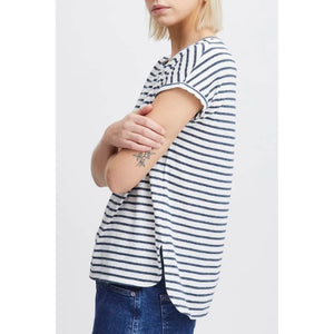 Striped Cap Sleeve T-Shirt black side | MILK MONEY milkmoney.co | cute tops for women. trendy tops for women. cute blouses for women. stylish tops for women. pretty womens tops.