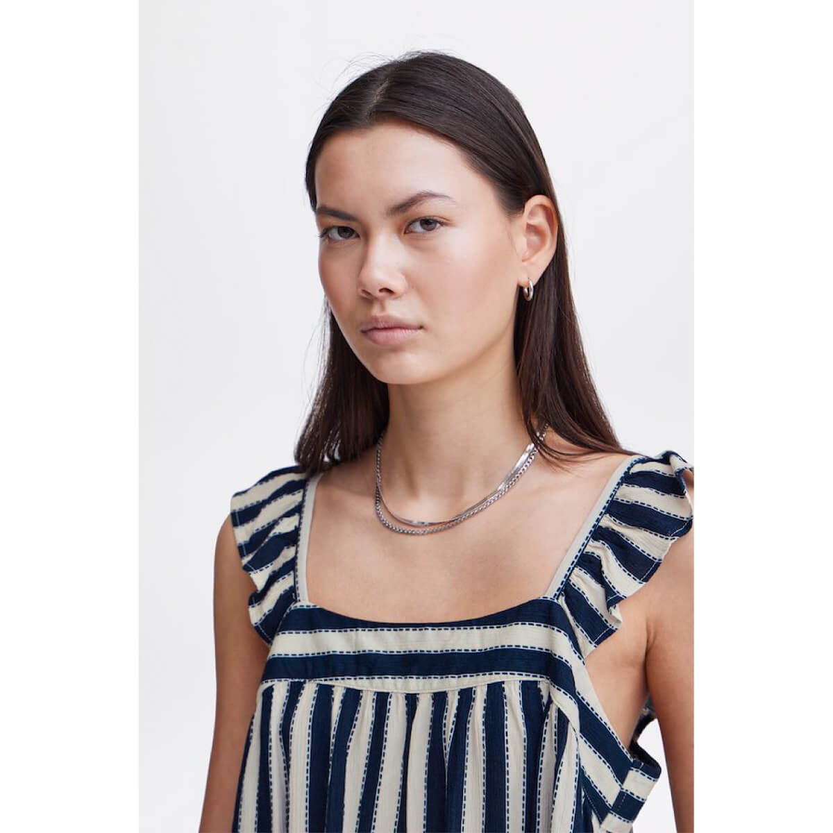 Striped Flutter Tank Top blue front | MILK MONEY milkmoney.co | cute clothes for women. womens online clothing. trendy online clothing stores. womens casual clothing online. trendy clothes online. trendy women's clothing online. ladies online clothing stores. trendy women's clothing stores. cute female clothes.