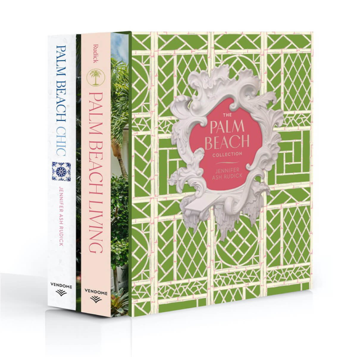 The Palm Beach Collection Architecture, Designs, and Gardens Book Set  front | MILK MONEY milkmoney.co | white elephant gift ideas, gift, mother's day gift ideas, white elephant gift, gift shops near me, cute home decor, mother's day gift, cute home accents, handmade in USA, elegant home decor
