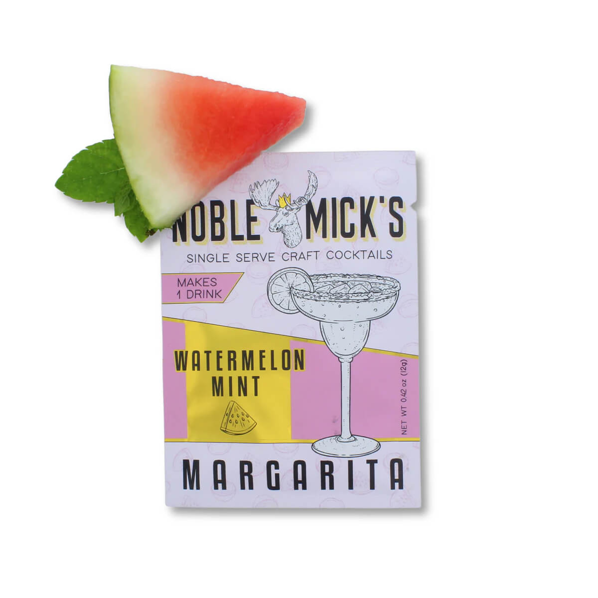 Watermelon Mint Margarita Single Serve Craft Cocktail front | MILK MONEY milkmoney.co | white elephant gift ideas, gift, mother's day gift ideas, white elephant gift, gift shops near me
