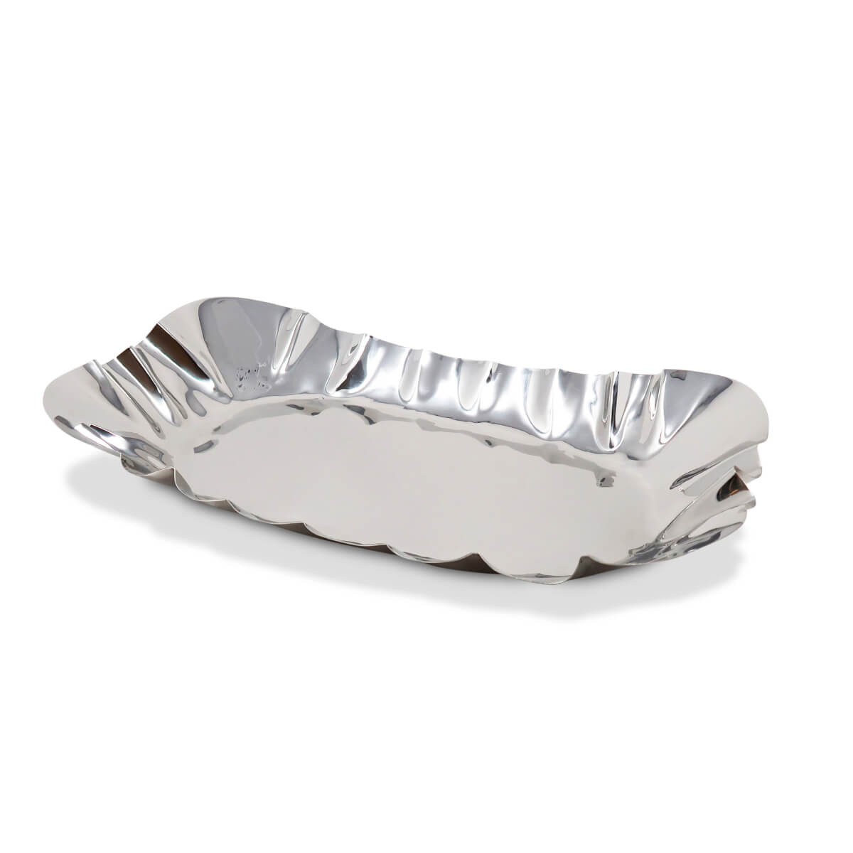 Wavy Edge Stainless Steal Serving Tray  silver | MILK MONEY milkmoney.co | 	Home decor online, Modern home decor, Luxury home furnishings, Best home decor, Home accessories for sale, Living room furniture sets, Kitchen decor ideas, Wall art for home, Bathroom accessories, Vintage home decor, Minimalist home decor
