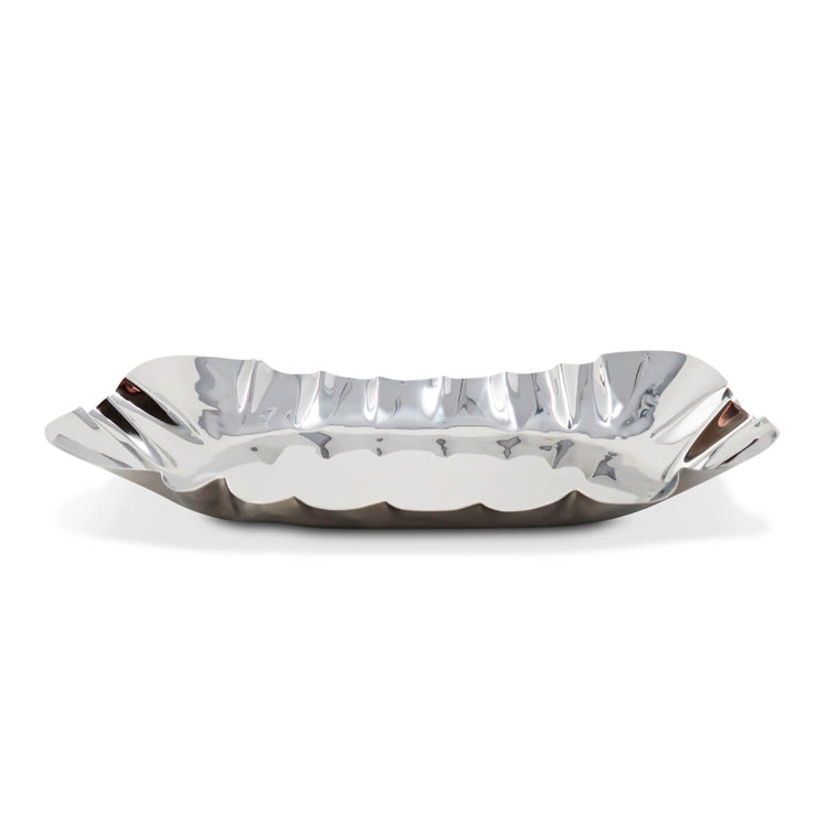 Wavy Edge Stainless Steal Serving Tray  silver | MILK MONEY milkmoney.co | 	Home decor online, Modern home decor, Luxury home furnishings, Best home decor, Home accessories for sale, Living room furniture sets, Kitchen decor ideas, Wall art for home, Bathroom accessories, Vintage home decor, Minimalist home decor
