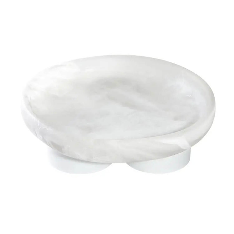 White Resin Footed Mini Tray front | MILK MONEY milkmoney.co | 	Home decor online, Modern home decor, Luxury home furnishings, Best home decor, Home accessories for sale, Living room furniture sets, Kitchen decor ideas, Wall art for home, Bathroom accessories, Vintage home decor, Minimalist home decor
