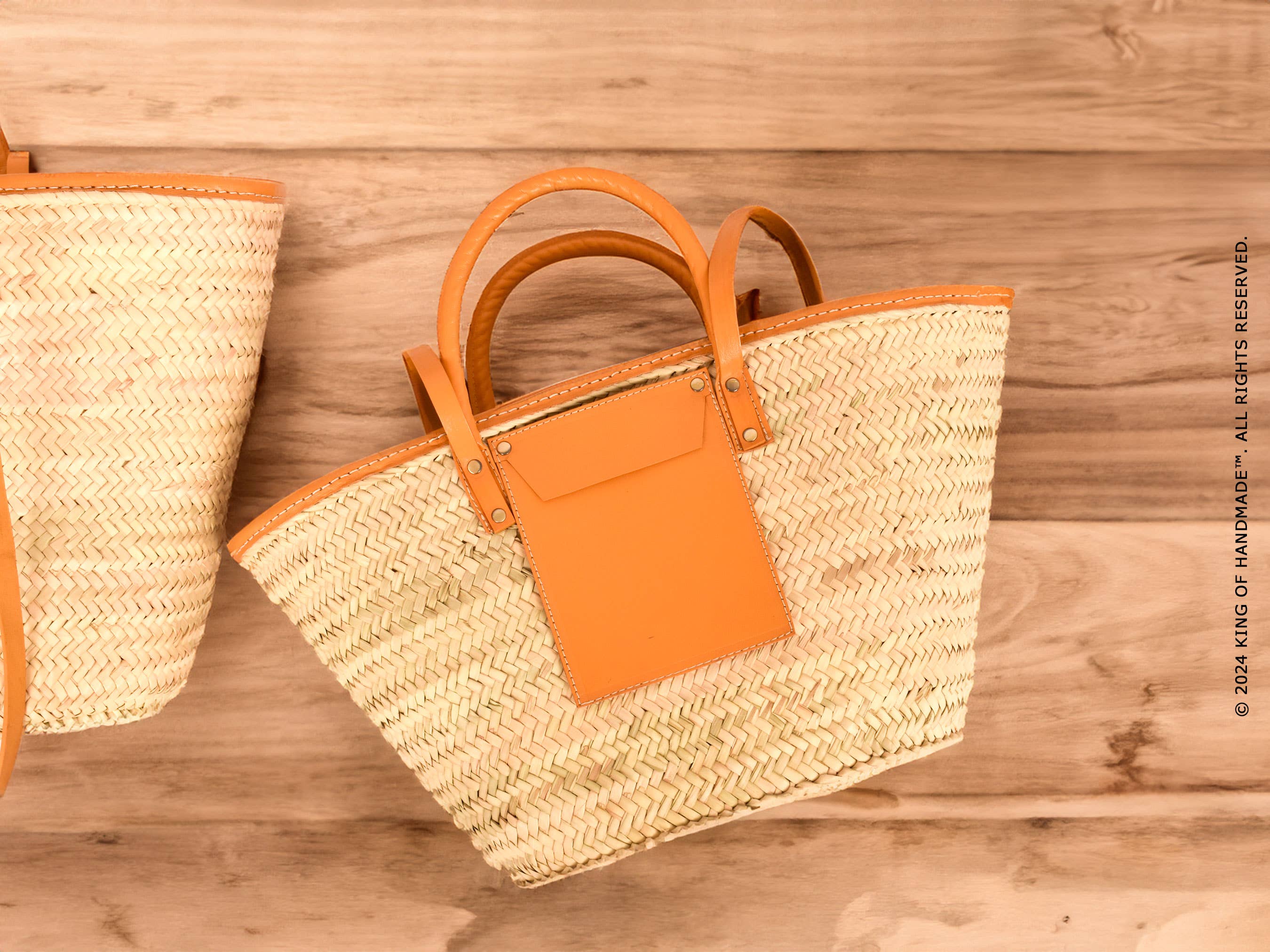 Woven Straw Shoulder Tote Bag
